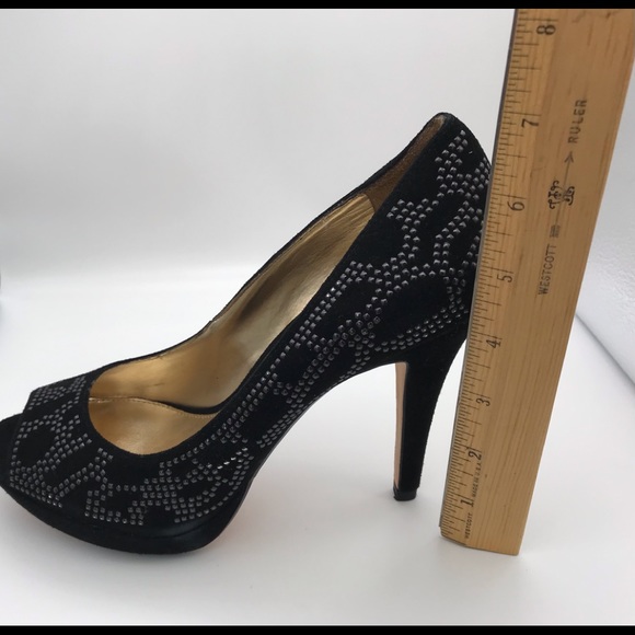 ANTONIO MELANI BLACK ANGELINE PEEPTOE PUMP SIZE 8.5M - Picture 11 of 16